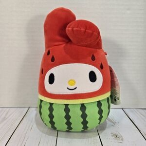 Sanrio Squishmallow My Melody Watermelon 8" Hello Kitty Summer Kawaii Nwt